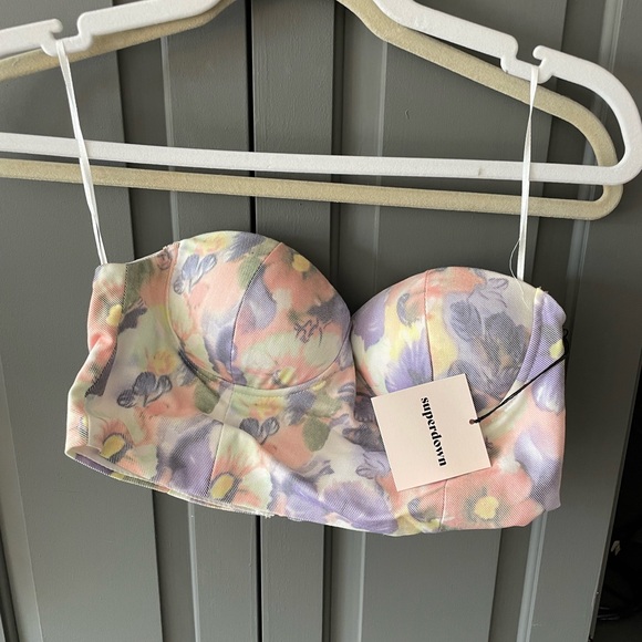 Floral Bustier Top - Picture 1 of 8